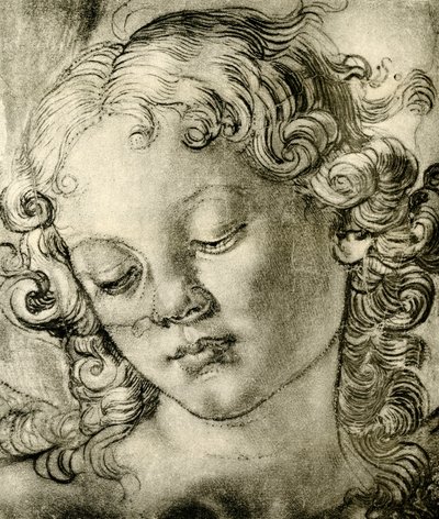 Englehoved af Andrea del Verrocchio