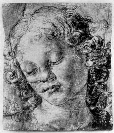 Hovedet af en engel, 1400-tallet 1930. af Andrea del Verrocchio