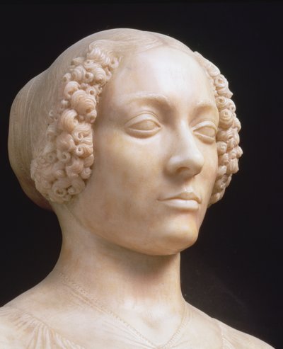 Kvinde med en buket, ca. 1475-80 marmor detalje af 434102 af Andrea del Verrocchio