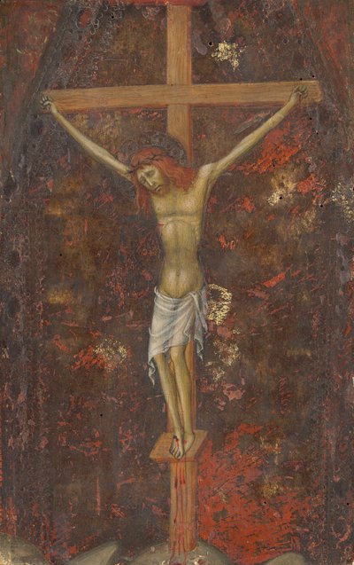 Kristus på korset [omvendt], ca. 13801390. af Andrea di Bartolo