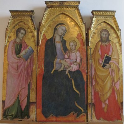 madonna med barn mellem helgener af Andrea di Bartolo