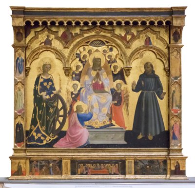 Madonna af Cintola med den hellige Catherine og Francis af Andrea di Giusto Manzini