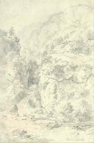 Bjergrige landskaber af Andreas Achenbach