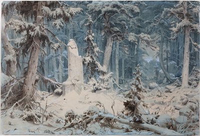 Snowy Forest, 1835 af Andreas Achenbach