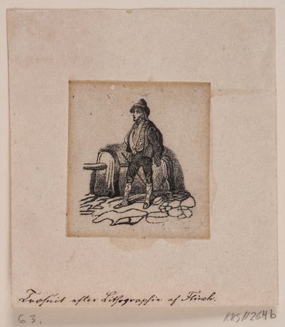 En lejer (?) (efter litografi) af Andreas Flinch