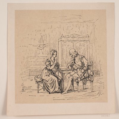 Illustration til Niels Ebbesens vise af Andreas Flinch