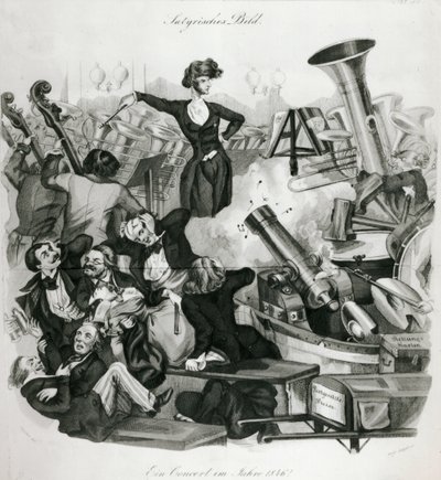 En koncert af Hector Berlioz (1803-69) i 1846 (gravering) af Andreas Geiger