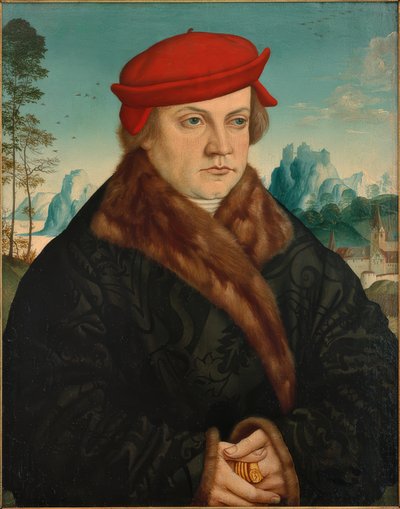 Portræt af en mand med en rød baret af Andreas Haider
