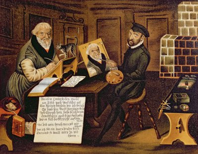 Kunstneren på arbejde maler Hans Sachs (1494-1576) af Andreas Herneyssen