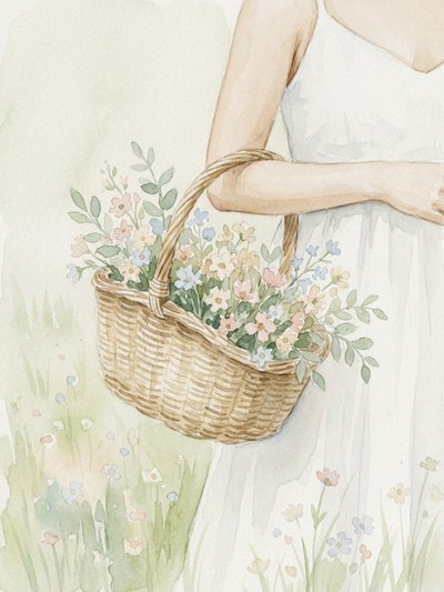 En kurv med vilde blomster af Andreas Magnusson