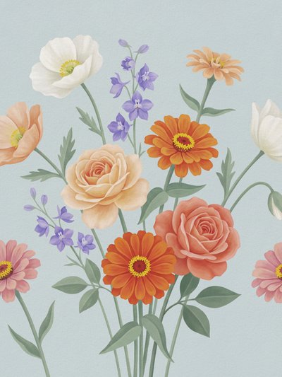 Farverige blomster i haven af Andreas Magnusson