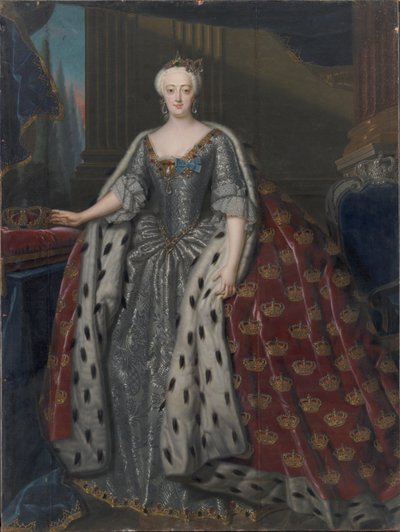 Sophie Magdalene af Brandenburg-Kulmbach 1700-1770, dronning af Danmark og Norge, 1739. af Andreas Møller