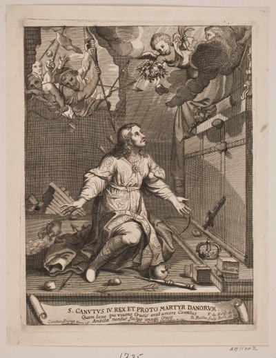 Knud den Hellige, lidende Martyrdøden af Andreas Reinhardt