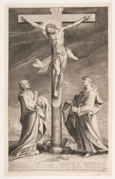Kristus på korset mellem Maria og Johannes af Andreas Reinhardt