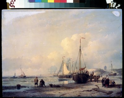 Havlandskab. Maleri af Andreas Schelfhout (1787-1870). Olie på lærred af Andreas Schelfhout
