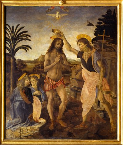Kristuksen kaste af Andreea & Vinci Leonardo da (1452 1519) Verrocchio