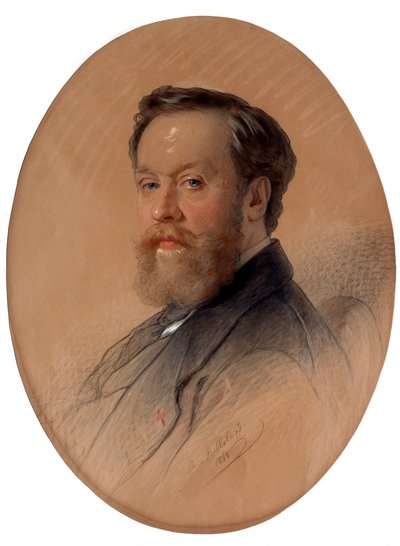 Portræt af adelens marskal V.Y. Tulinov, 1868. af Andrei Belloli
