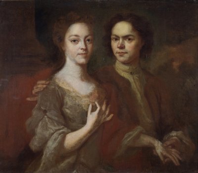 Selvportræt med konen, ca. 1729 af Andrei Matveyevich Matveyev