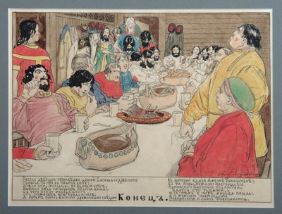 Illustration til folkeepos Vasili Buslaev, 1898 af Andrei Petrovich Ryabushkin