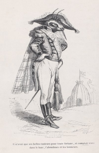 Han havde kun sine smukke farver... fra Scener fra det private og offentlige liv i..., ca. 1837-47. af Andrew Best Leloir