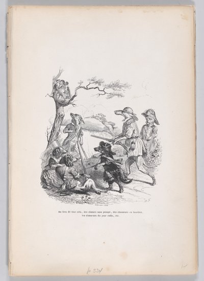 I stedet for alt dette... fra Scener fra Dyrenes Private og Offentlige Liv, ca..., ca. 1837-47. af Andrew Best Leloir