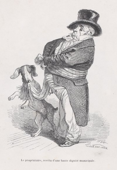 Indehaveren fra scener fra dyrenes private og offentlige liv, ca. 1837-47. af Andrew Best Leloir