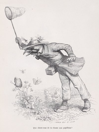Hvad siger du til sommerfuglejagten fra Scener fra det private og offentlige L..., ca. 1837-47. af Andrew Best Leloir