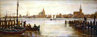 Rostock (akvarel på papir) af Andrew Brown Donaldson