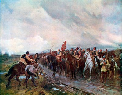 Cromwell ved Dunbar (farvelitografi) af Andrew Carrick (after) Gow