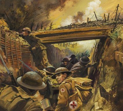 The Trenches (gouache på papir) af Andrew Howat