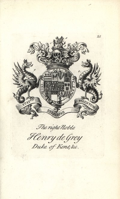 Våbenskjold og våbenskjold af den højre adelige Henry de Gray af Andrew Johnston