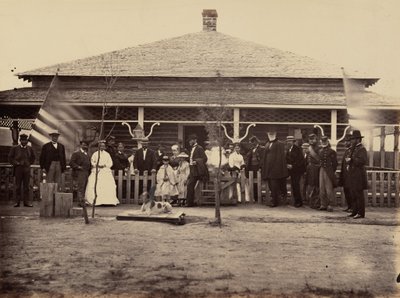 Planche 11. General Grant og hans gruppe ved Fort Sanders, 1869 (foto) af Andrew Joseph Russell
