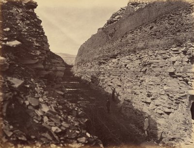 Tavle 22. Burning Rock Cut,1869 (foto) af Andrew Joseph Russell