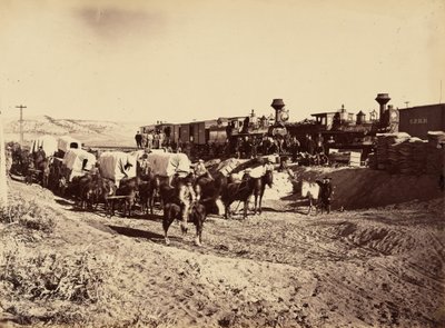 Tavle 27. Forsyningstog, 1869 (foto) af Andrew Joseph Russell