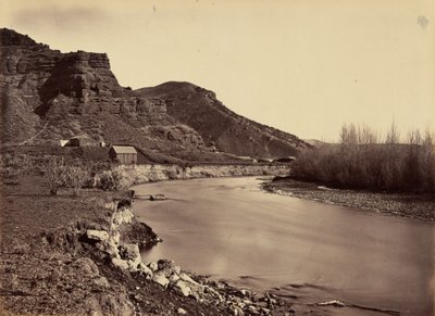Billede 35. Echo City, kigger op ad Weber-floden,1869 (foto) af Andrew Joseph Russell