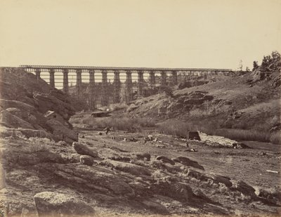 Billede 7. Dale Creek Bridge, generel visning, 1869 (foto) af Andrew Joseph Russell