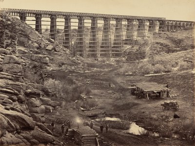 Billede 8. Dale Creek Bridge, set fra oven,1869 (foto) af Andrew Joseph Russell