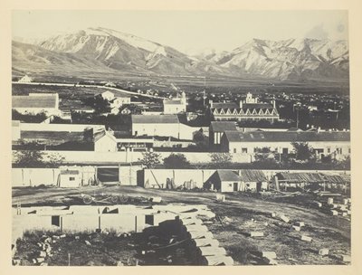 Salt Lake City, Camp Douglas og Wasatch Mountains i baggrunden af Andrew Joseph Russell