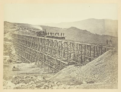 Trestle Work, Promontory Point, Salt Lake Valley af Andrew Joseph Russell