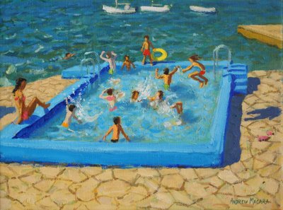 Blå pool, Vrsar, Kroatien, 2017, af Andrew Macara