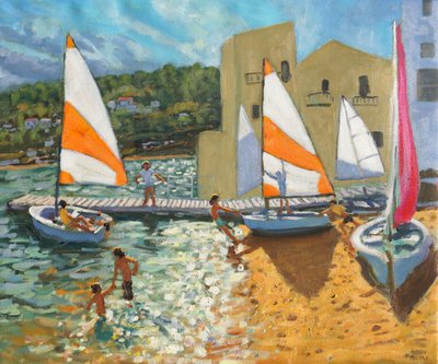 Udsætningsbåde, Calella de Palafrugell, Spanien, af Andrew Macara