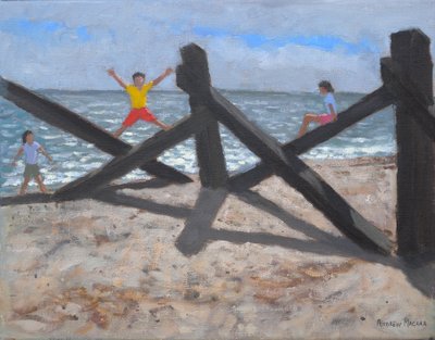 Old Jetty, 2010 (olie på lærred) af Andrew Macara