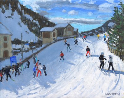 På skiferie ned til Selva Val Gardena, 2016, af Andrew Macara