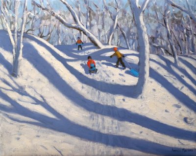 Winter, Bramcote, Nottingham, 2009 (olie på lærred) af Andrew Macara