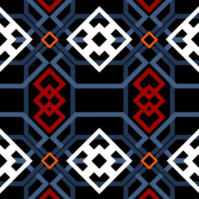 Andalusisk geometrisk, 2018, digital af Andrew Watson