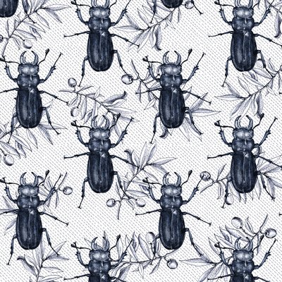 Stag Beetles, 2017, Ink af Andrew Watson