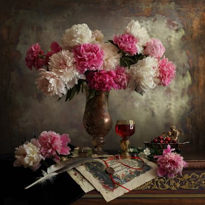 Stilleben med blomster af Andrey Morozov