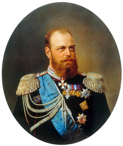 Portræt af kejser Alexander III, 1845-1894, 1800-tallet. af Andrey Nikolayevich Shilder