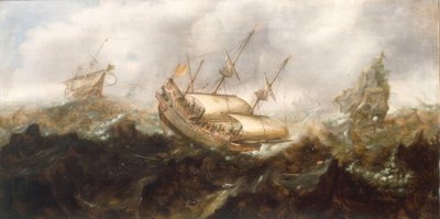 Skibe i stormende hav af Andries van Eertvelt
