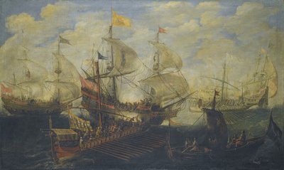 Slaget ved Lepanto den 7. oktober 1571 af Andries van Eertvelt